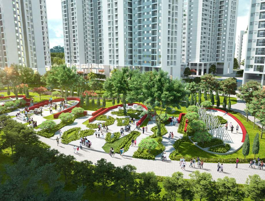 C&ocirc;ng vi&ecirc;n 6 gi&aacute;c quan tại khu đ&ocirc; thị Hồng H&agrave; Ecocity